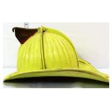 Vntg yellow Cairns & Bros fireman helmet