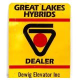 Vntg metal 24x30 Great Lakes Hybrids sign