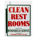 Metal 12.5x15.5 Sinclair Clean Restrooms flange