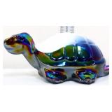 Fenton carnival slag turtle figure