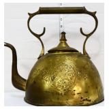 Vintage Moroccan brass tea kettle