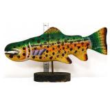 Figural fish on stand