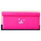 Bright pink lift top toy box