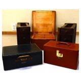 5 piece estate lot, inc sewing machine drawers