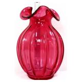 Fenton 8in cranberry vase