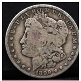 1899O Morgan silver dollar