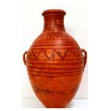 Vintage Moroccan Pottery 21in terra cotta vase