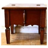 Vintage wood lift top small table see pics