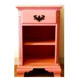 Painted pink 1 drawer nightstand see pics