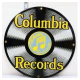 Porcelain round 11.25in Columbia Records sign