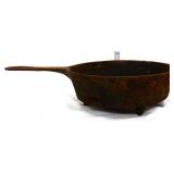 Vintage cast iron footed skillet