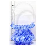 Fenton blue mist murrhina basket