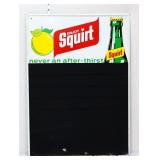 Vntg metal 20x28 Squirt adv menu board