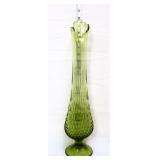 MCM 20in avocado green hobnail butt swung vase