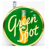Vntg TOC 9in Green Spot round adv sign