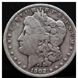 1902 Morgan silver dollar