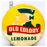 Vntg TOC 9in Old Colony Lemonade adv sign