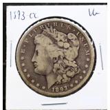 1893 Carson City Morgan silver dollar