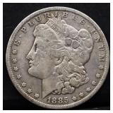1885O Morgan silver dollar