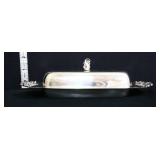 Wallace Baroque silver plate butter dish
