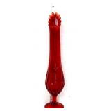 MCM 15in amberina swung vase