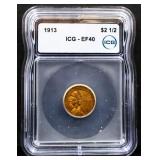 1913 Indian head $2.5 gold coin