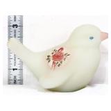 Fenton white satin bird with roses
