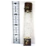 Vintage small glass cylinder perfume bottle