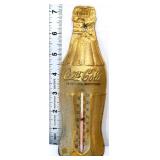 Vtg metal Coca Cola bottle thermometer see pics