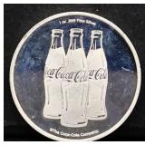 1oz Coca Cola silver round