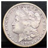 1878 Morgan silver dollar