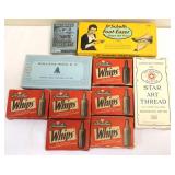 Mixed estate vintage adv box lot