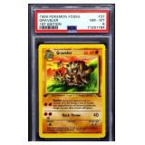 Graded 1999 Pokemon Graveler 1st Edition card