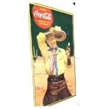 Vintage Coca Cola cowboy poster