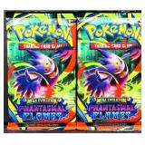 2 sealed Pokemon Phantasmal Flames booster sets