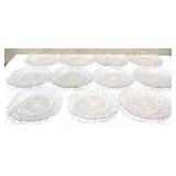 Estate lot of 10 pineapple floral plates