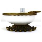 Vintage egg shape ashtray w/ metal base