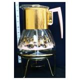 MCM coffee carafe with metal stand