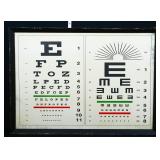Framed eye chart