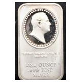 1oz Franklin Roosevelt silver bar