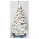 White ceramic 19in Christmas tree see pics