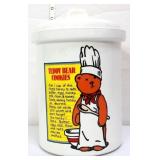 Vntg white Teddy Bear Cookies cookie jar