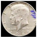 1968 Kennedy half dollar