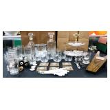 Mixed estate lot inc clear glassware