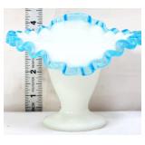 Fenton aqua crest 4.5in jack in pulpit vase
