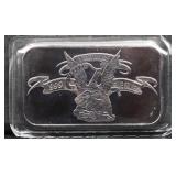 1 troy ounce Apmex silver bar