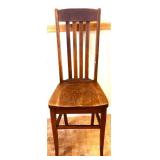 Vintage oak music chair