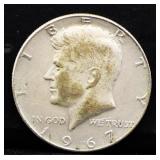 1967 Kennedy half dollar