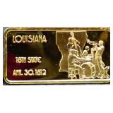 1 troy ounce Louisiana state silver bar