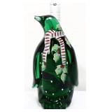 Fenton green Christmas penguin